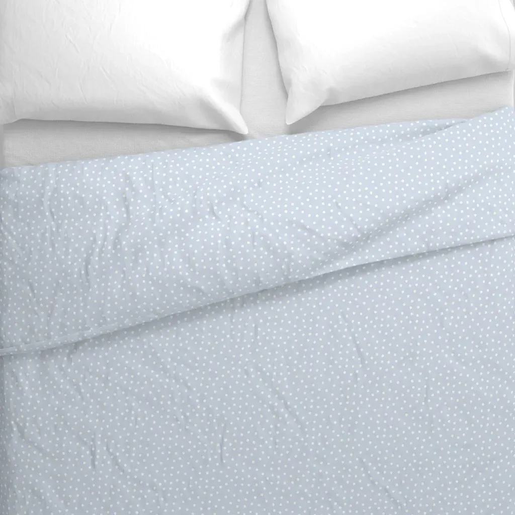 Tossed Polka Dot Mini Ice Melt Duvet Cover - White alternate view