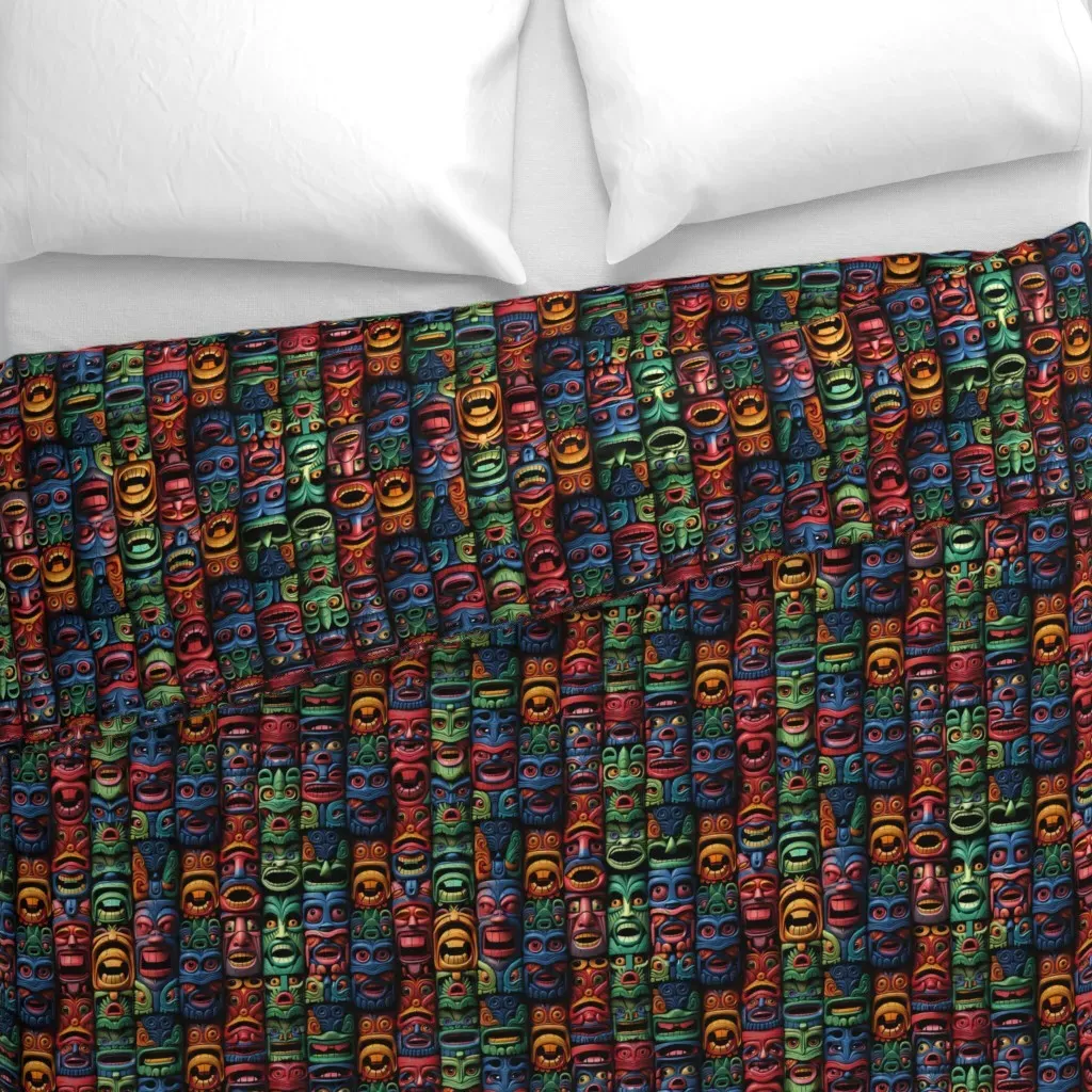 Totemic Spectrum Duvet Cover - Red alternate view