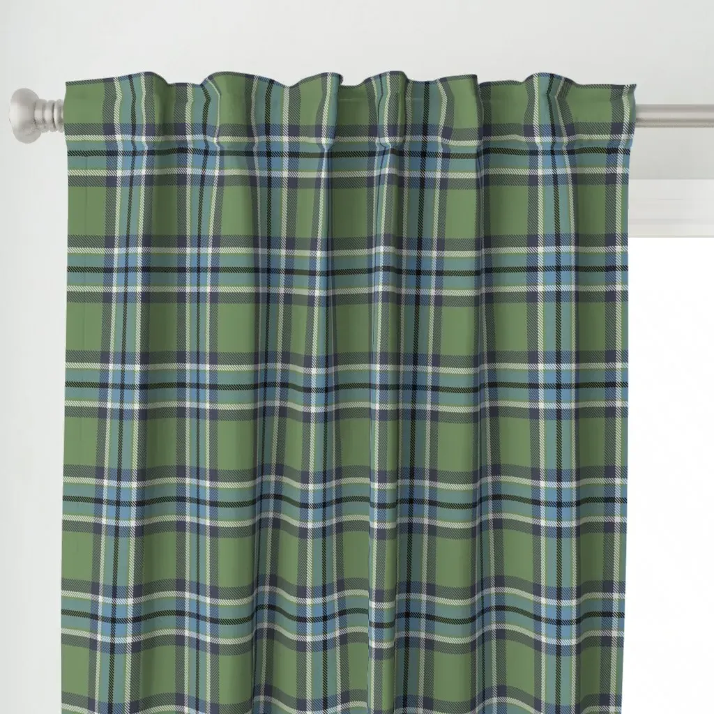Town Square Plaid Curtain Panel - Sage Green alternate view