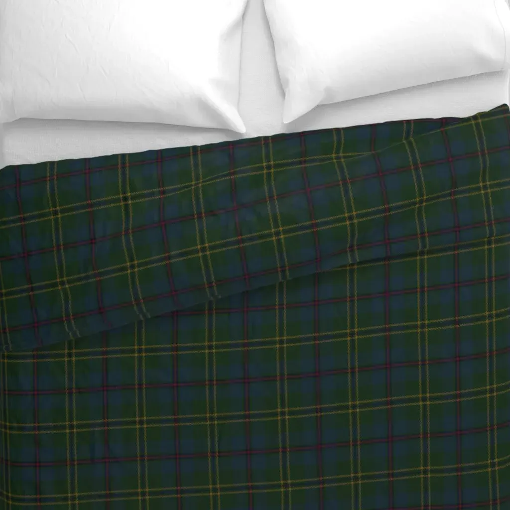 Traditional Tartan Plaid Medium Duvet Cover - Green alternate view