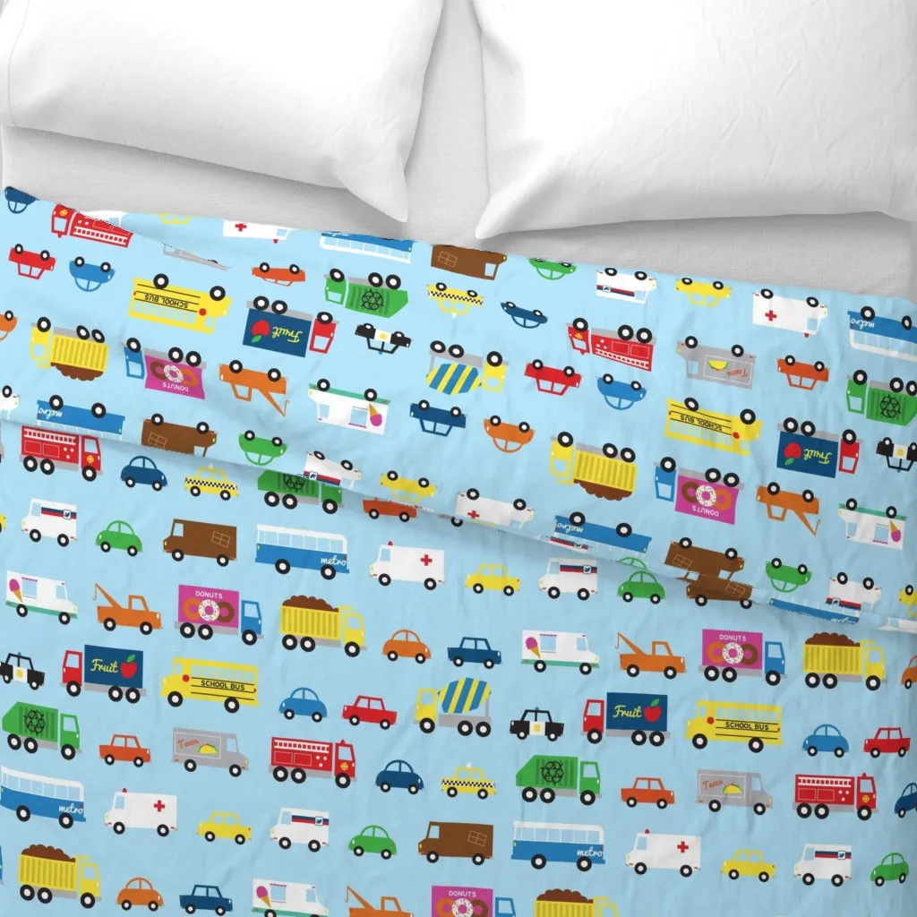 Traffic Duvet Cover - Light Blue alternate view