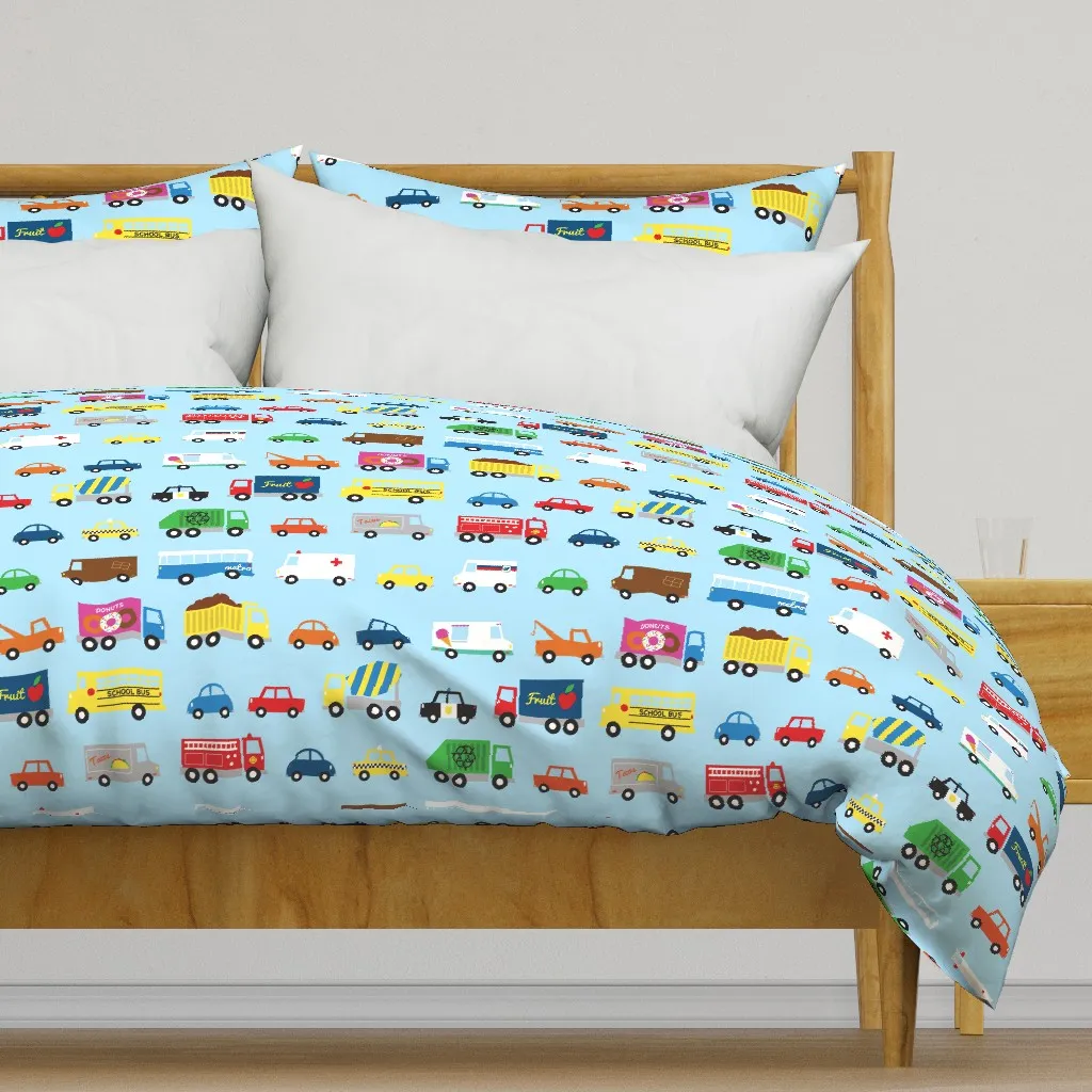 Traffic Duvet Cover - Light Blue product