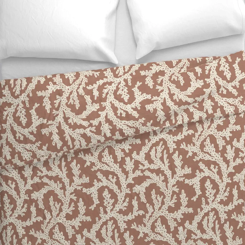 Trailing Coral Reef Large Duvet Cover - Off-White alternate view