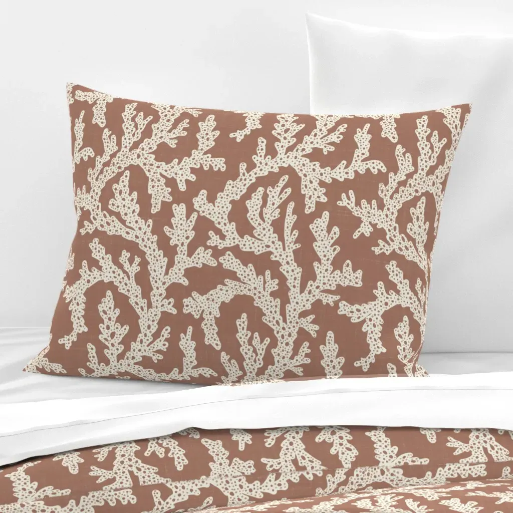 Trailing Coral Reef Standard Cushion Cover - Off-White, Cotton Sateen product