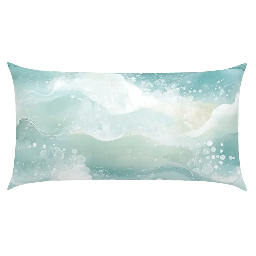 Tranquil Blue Ocean Waves Coastal King Pillow Sham - Blue product