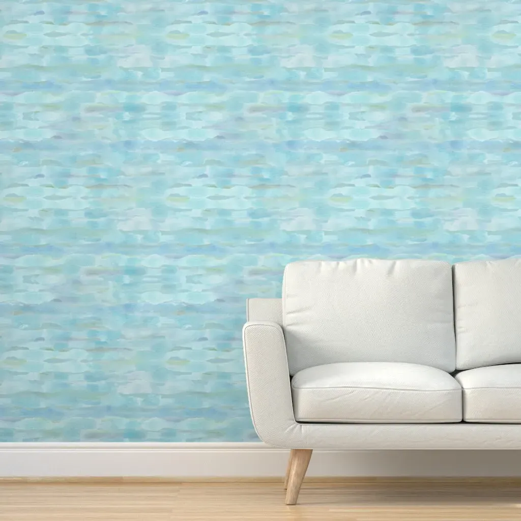 Tranquil Water Peel and Stick Wallpaper - Light Blue product