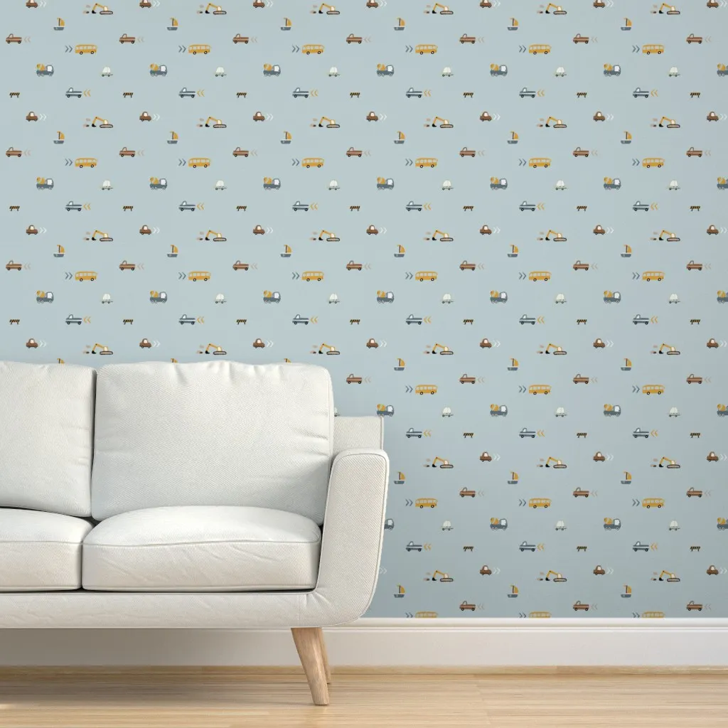 Transport Duck Egg Peel and Stick Wallpaper - Light Blue product