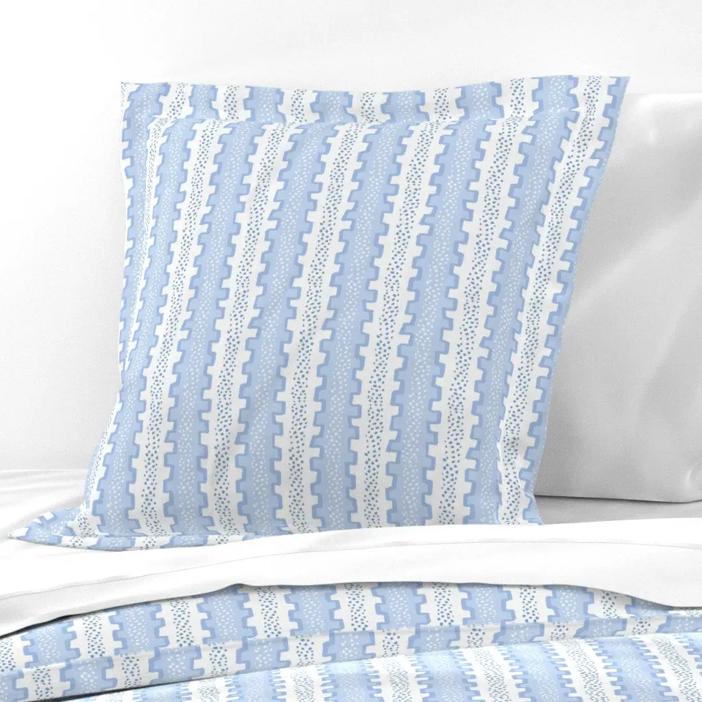 Travis Stripe Bluebird Euro Pillow Sham - Baby Blue product