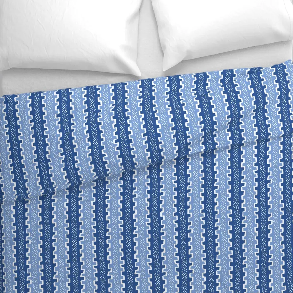 Travis Stripe Duvet Cover - Navy Blue alternate view
