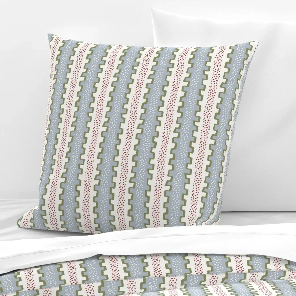 Travis Stripe Euro Pillow Sham - Dusty Blue product