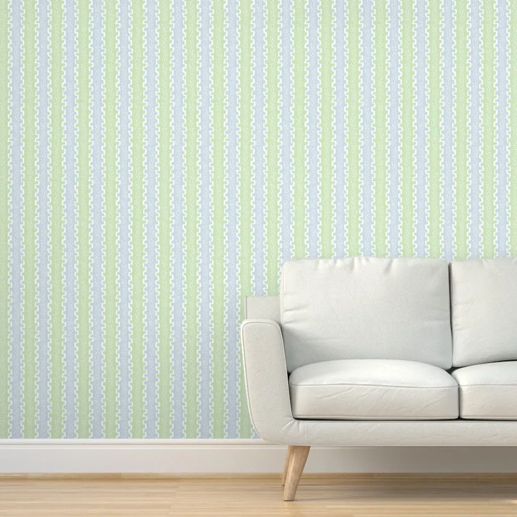 Travis Stripe Peel and Stick Wallpaper - Light Green product