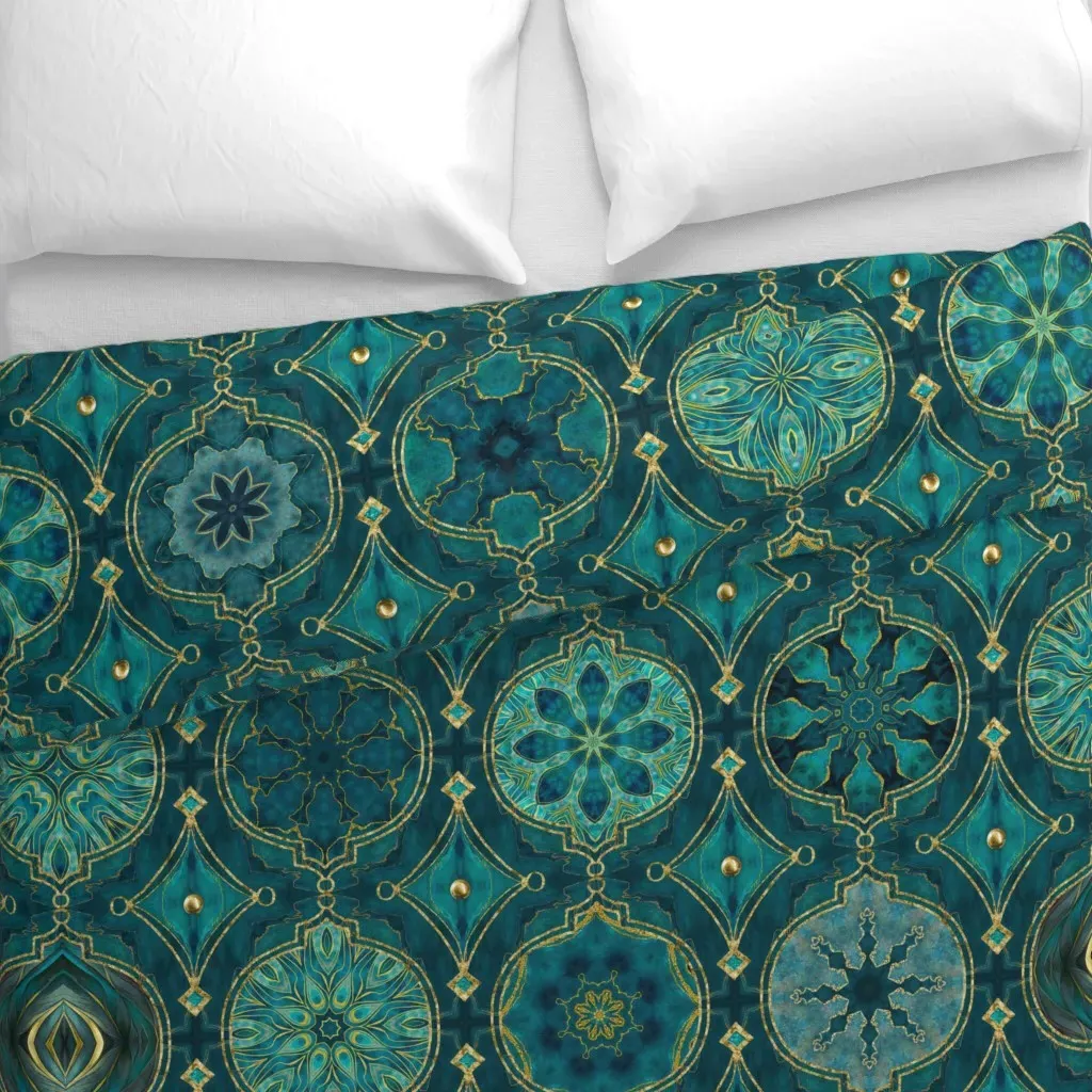 Treasures Of Morocco Oriental Duvet Cover - Teal alternate view