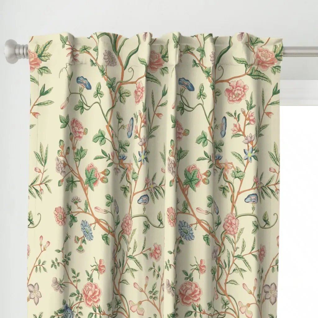 Tree Of Life Chintz Curtain Panel - Pink alternate view