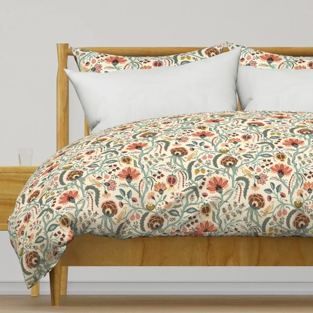 Tree Of Life Spring Garden Duvet Cover - Dusty Rose product