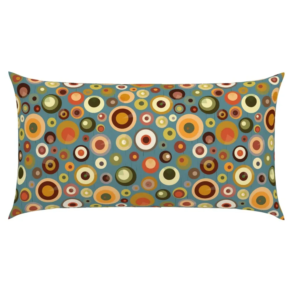 Tree Rings Mid-Century Abstract King Pillow Sham - Teal product