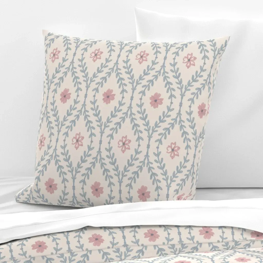 Trellis Euro Pillow Sham - Dusty Rose product