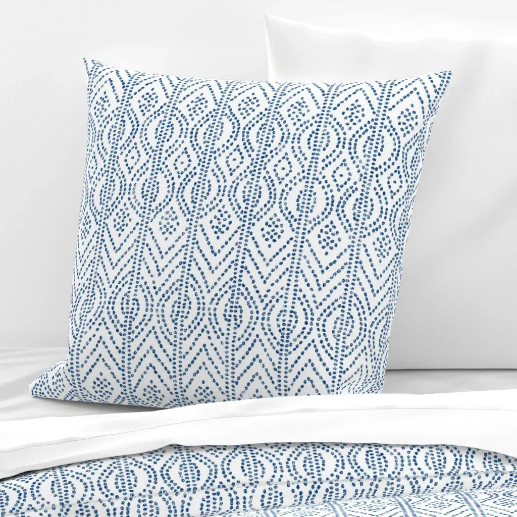 Tribal Sunrise Euro Pillow Sham - Indigo product