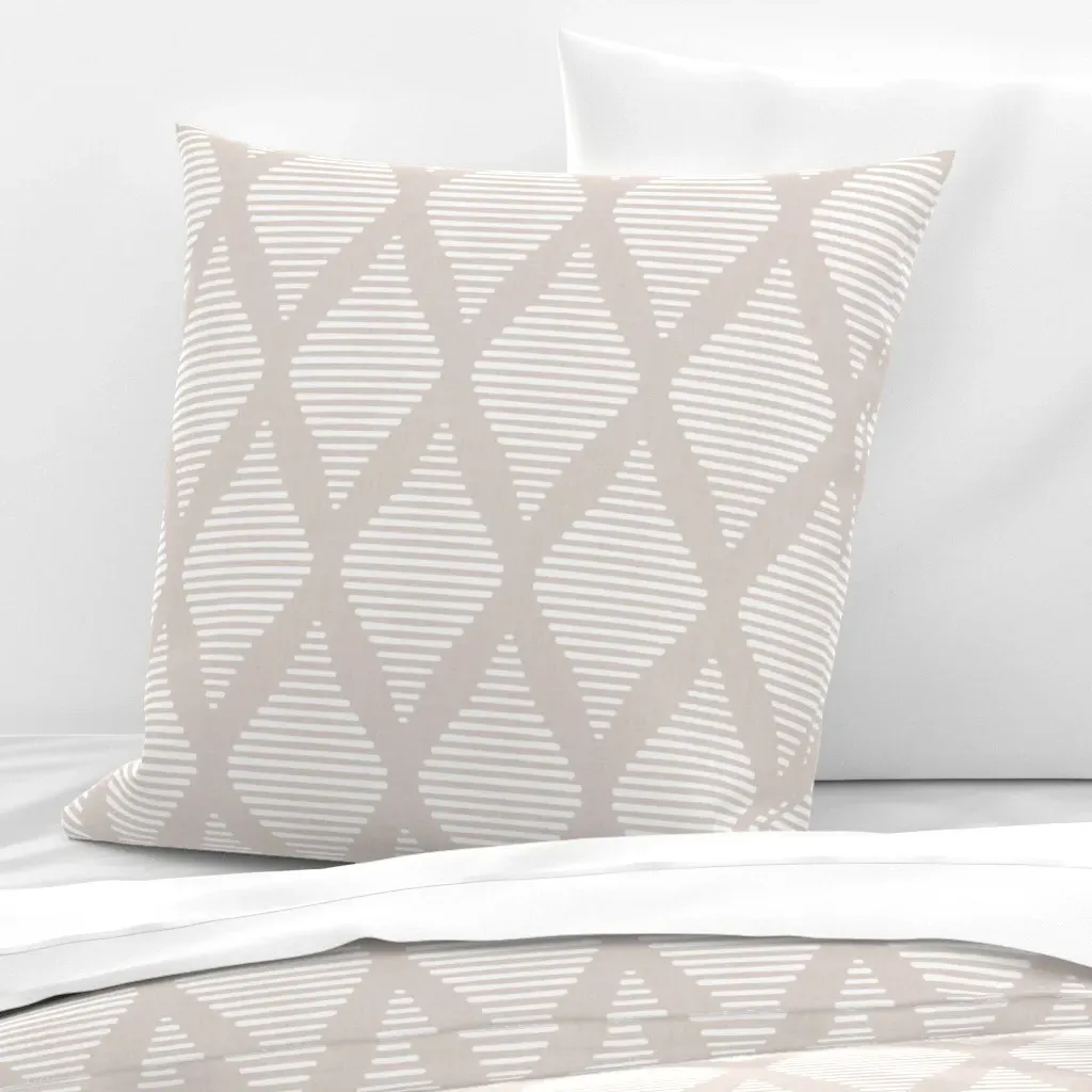 Tribal Vibes Lg Euro Pillow Sham - Taupe, White product