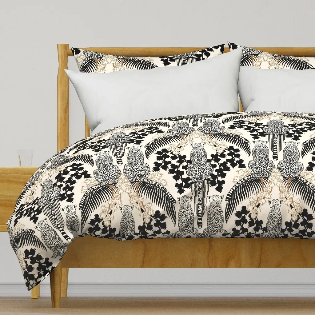 Trio Cheetah Duvet Cover - Black, Brown product