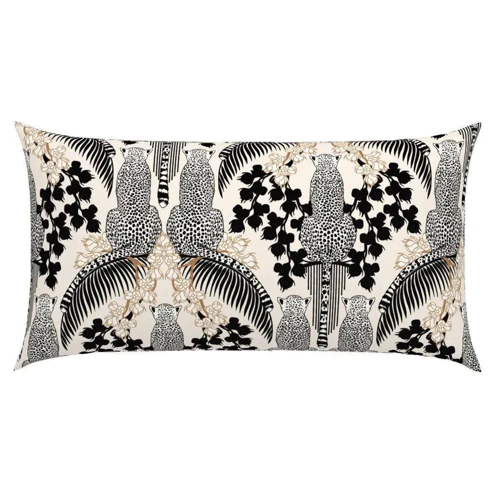 Trio Cheetah King Size Pillow Sham - Black, Brown product