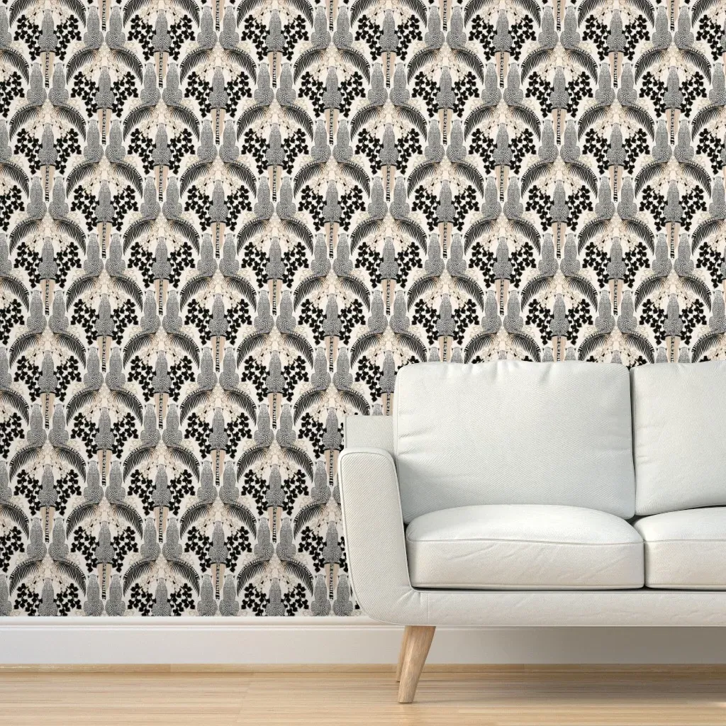 Trio Cheetah Peel and Stick Wallpaper Medium Scale - Black, Brown product