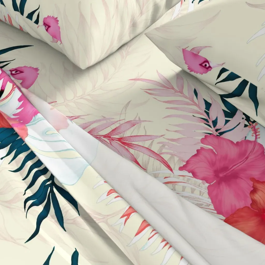 Trip To The Beach King Size Sheet Set - Pink alternate view