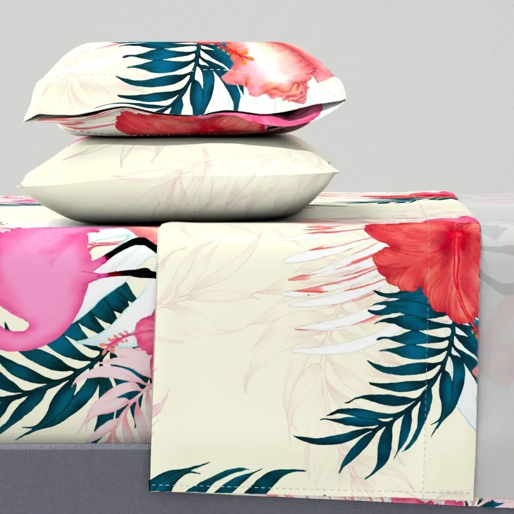 Trip To The Beach King Size Sheet Set - Pink product