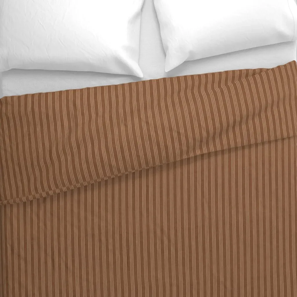 Triple Stripes Duvet Cover - Brown alternate view