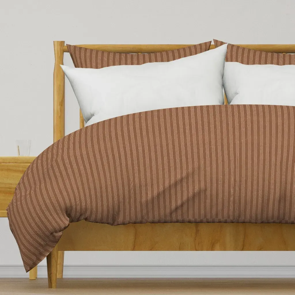 Triple Stripes Duvet Cover - Brown product