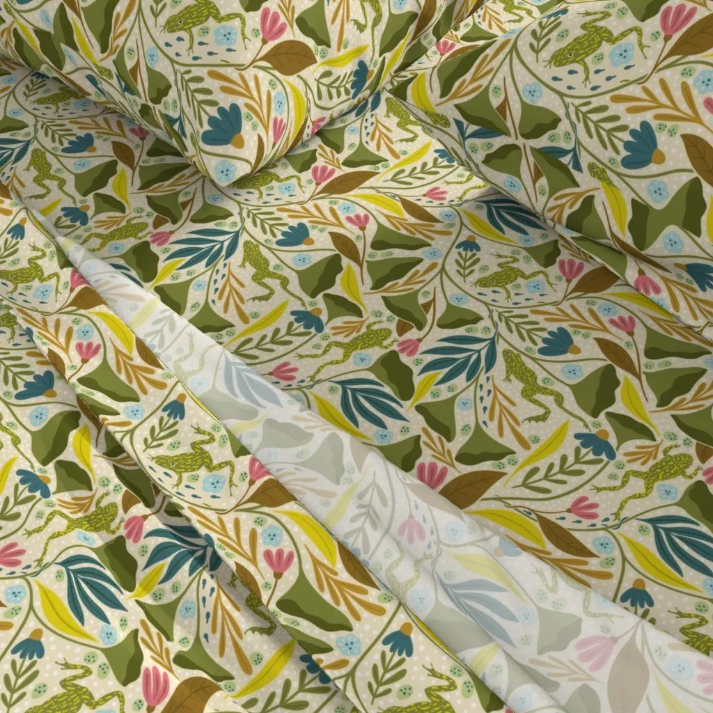 Tropical Frog Jungle Full Sheet Set - Olive Green alternate view
