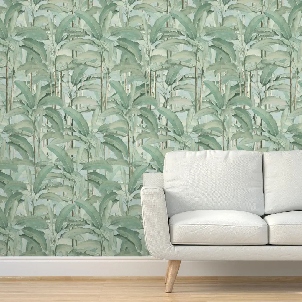 Tropical Leaves Peel and Stick Wallpaper - Green product