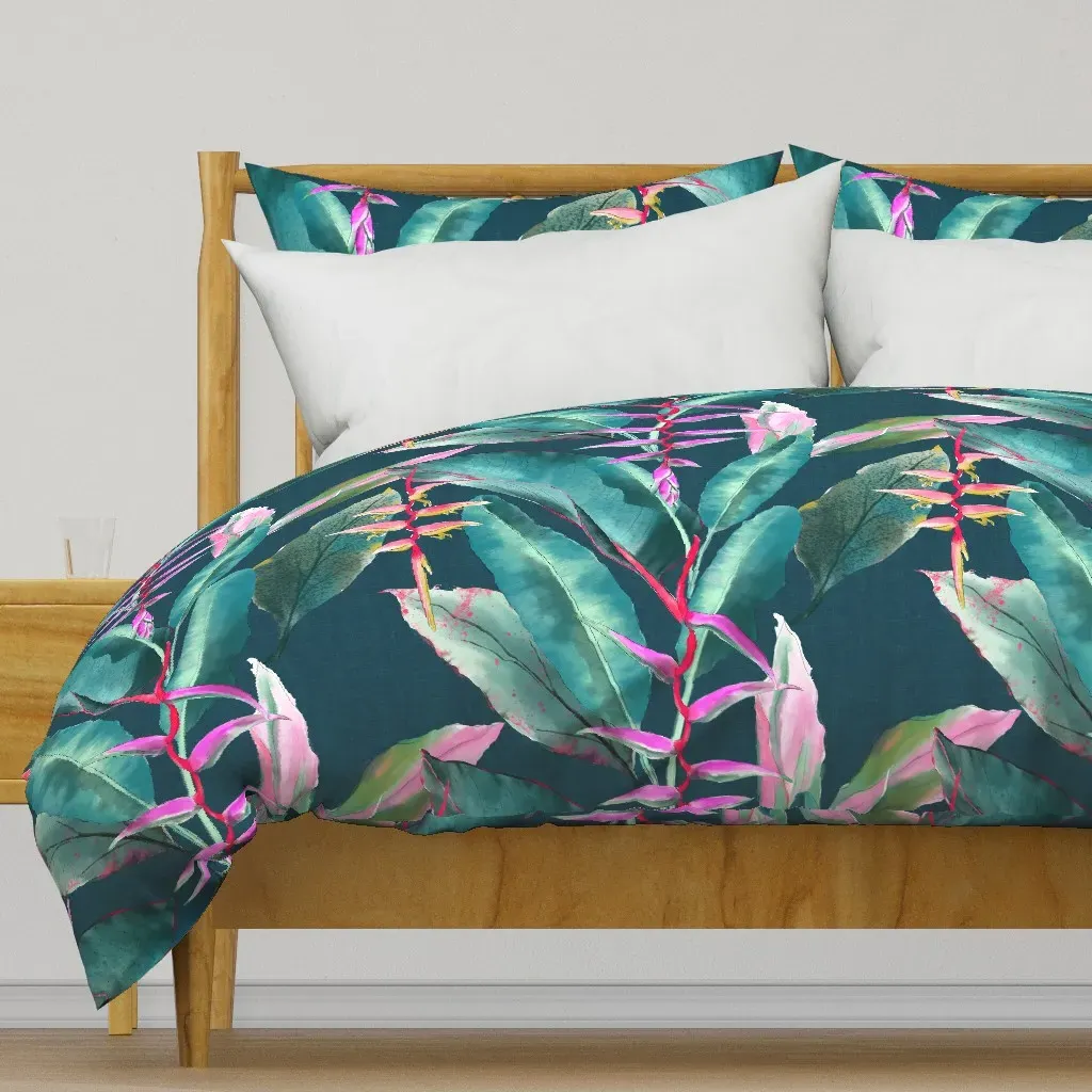 Tropical Night Botanical Duvet Cover - Pink product