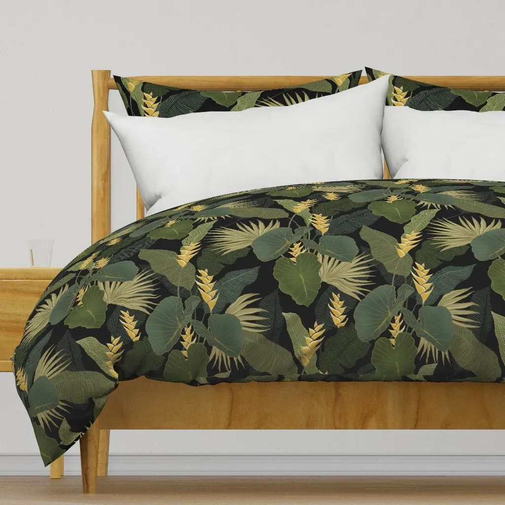 Tropical Night Duvet Cover - Dark Green product