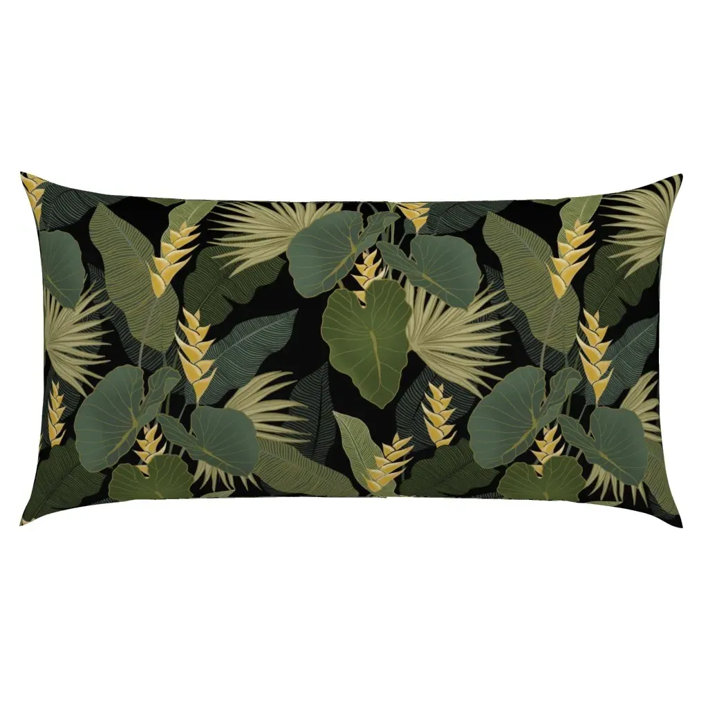Tropical Night King Pillow Sham - Dark Green product
