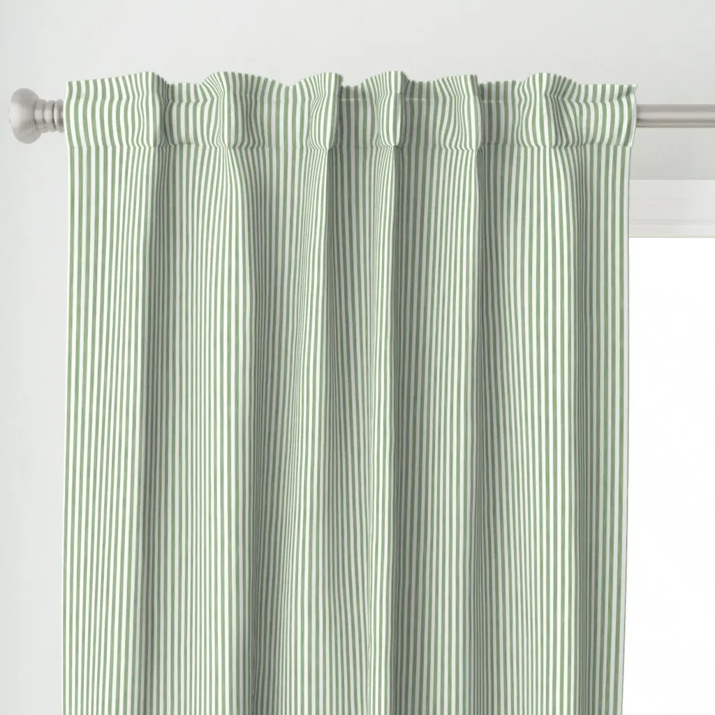 Tropical Stripe Curtain Panel - Pale Green alternate view