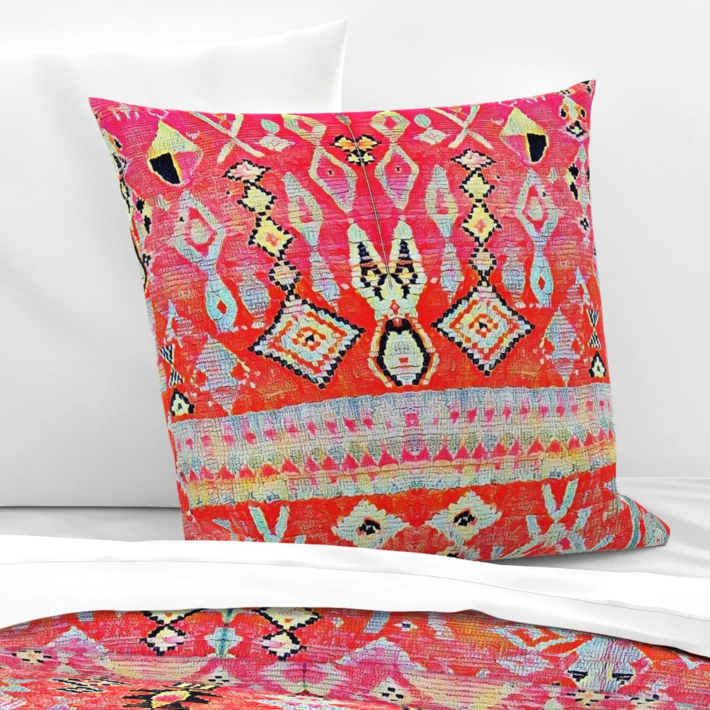 Tropical Sunrise Euro Pillow Sham - Red product