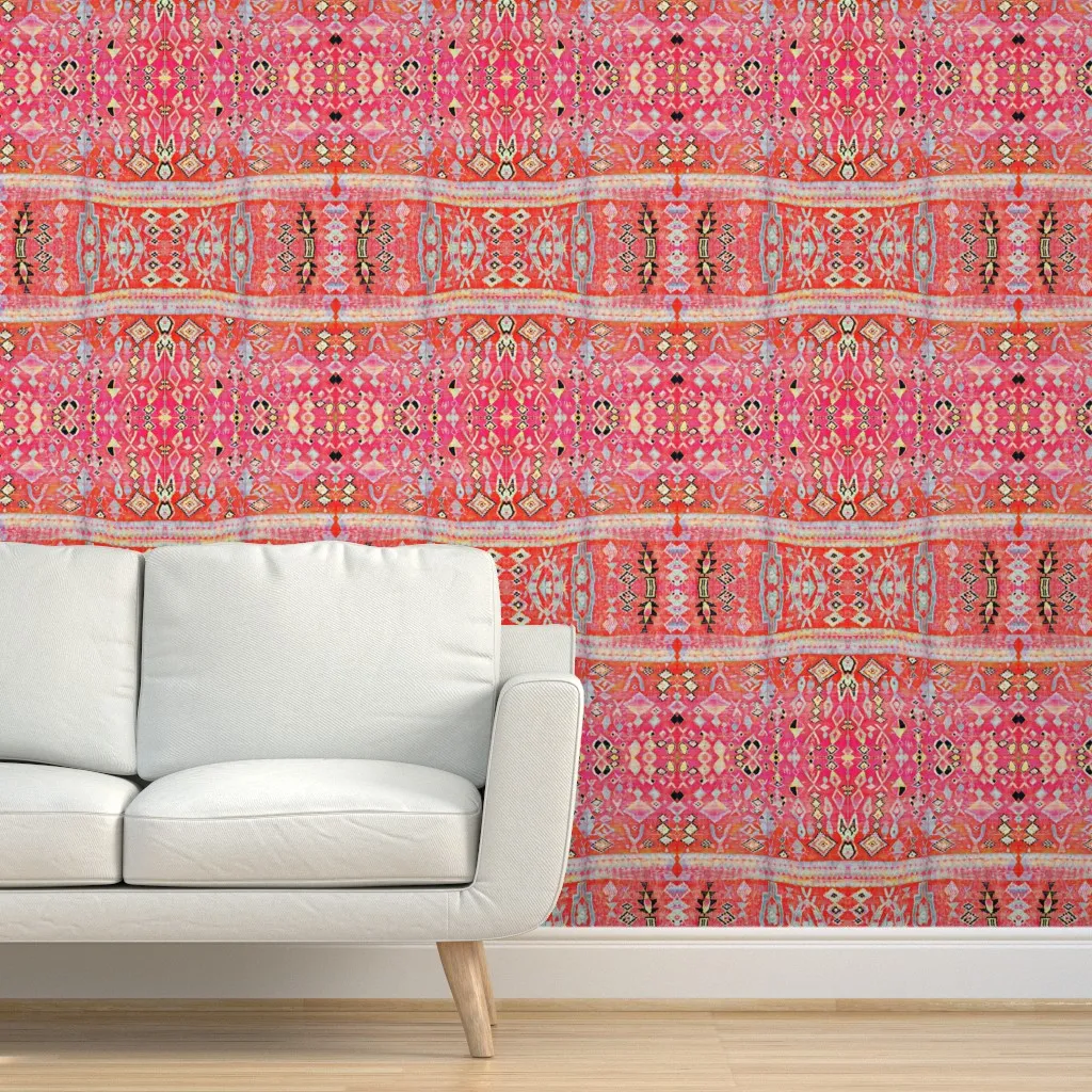 Tropical Sunrise Peel and Stick Wallpaper - Pink, Orange product