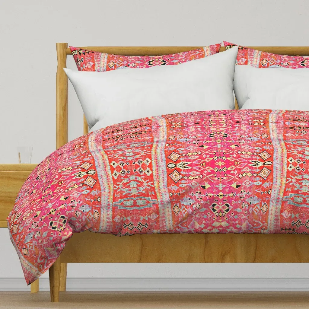 Tropical Sunrise Vertical Duvet Cover - Red product