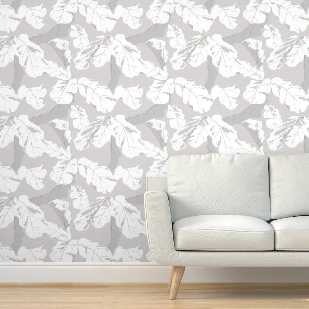 Tropicali In Montauk Peel and Stick Wallpaper - Gray, White product