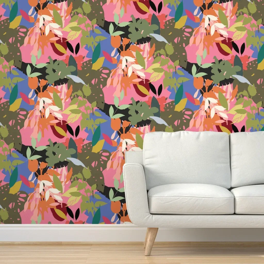 Tropicana Floral Peel and Stick Wallpaper - Pink product