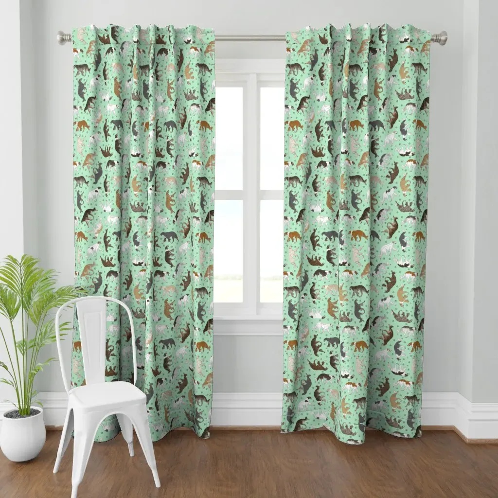 Trotting Borzoi And Paw Curtain Panel - Brown product