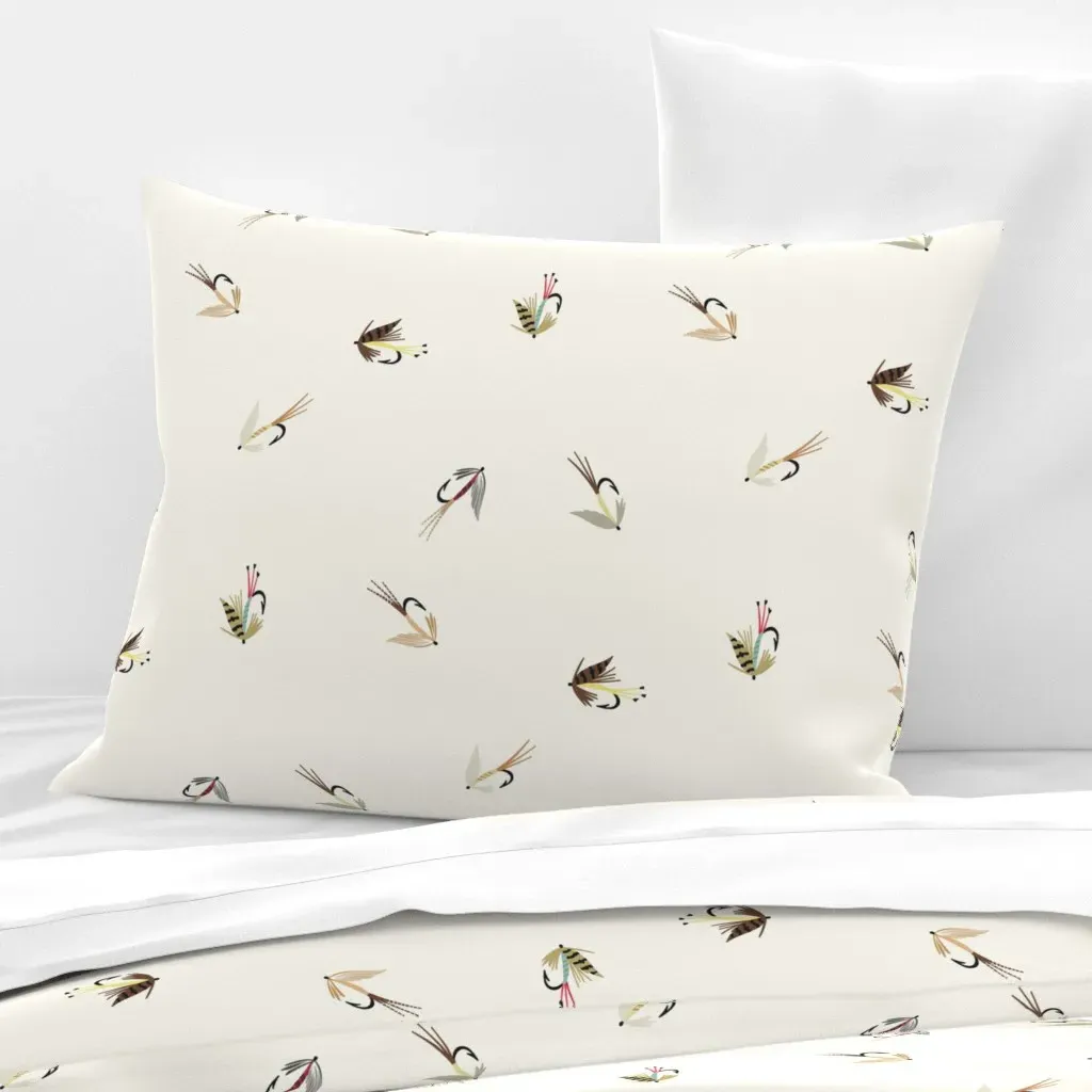 Trout Fly Fishing Lures Standard Knife Edge Cushion - Off-White, Cotton Sateen product
