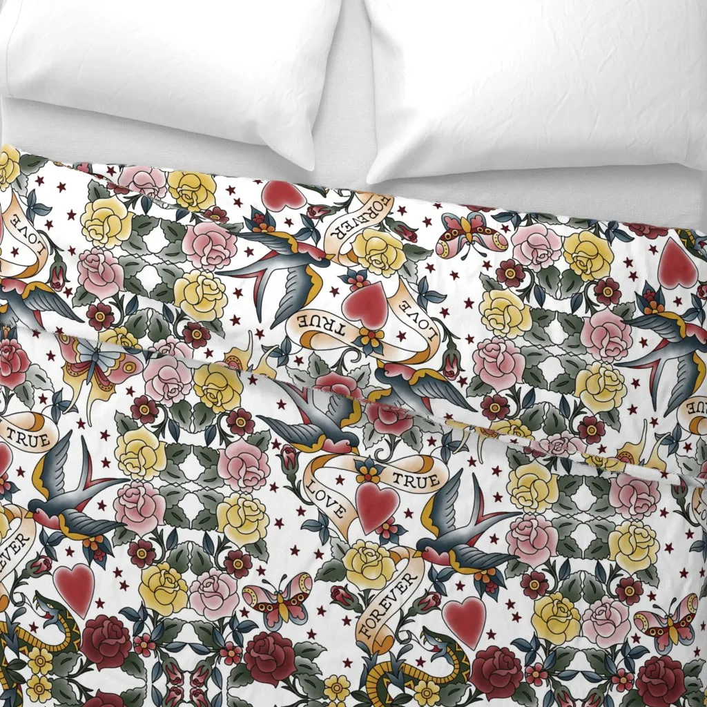 True Love Forever Duvet Cover - Red alternate view