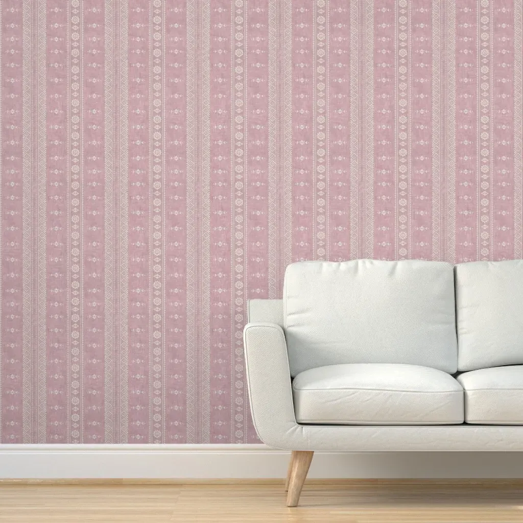 Tucker Stripe Peel and Stick Wallpaper - Mauve product