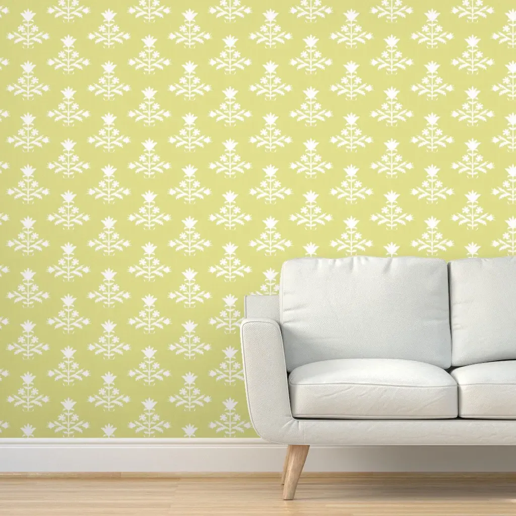 Tulip Indienne Peel and Stick Wallpaper - White product