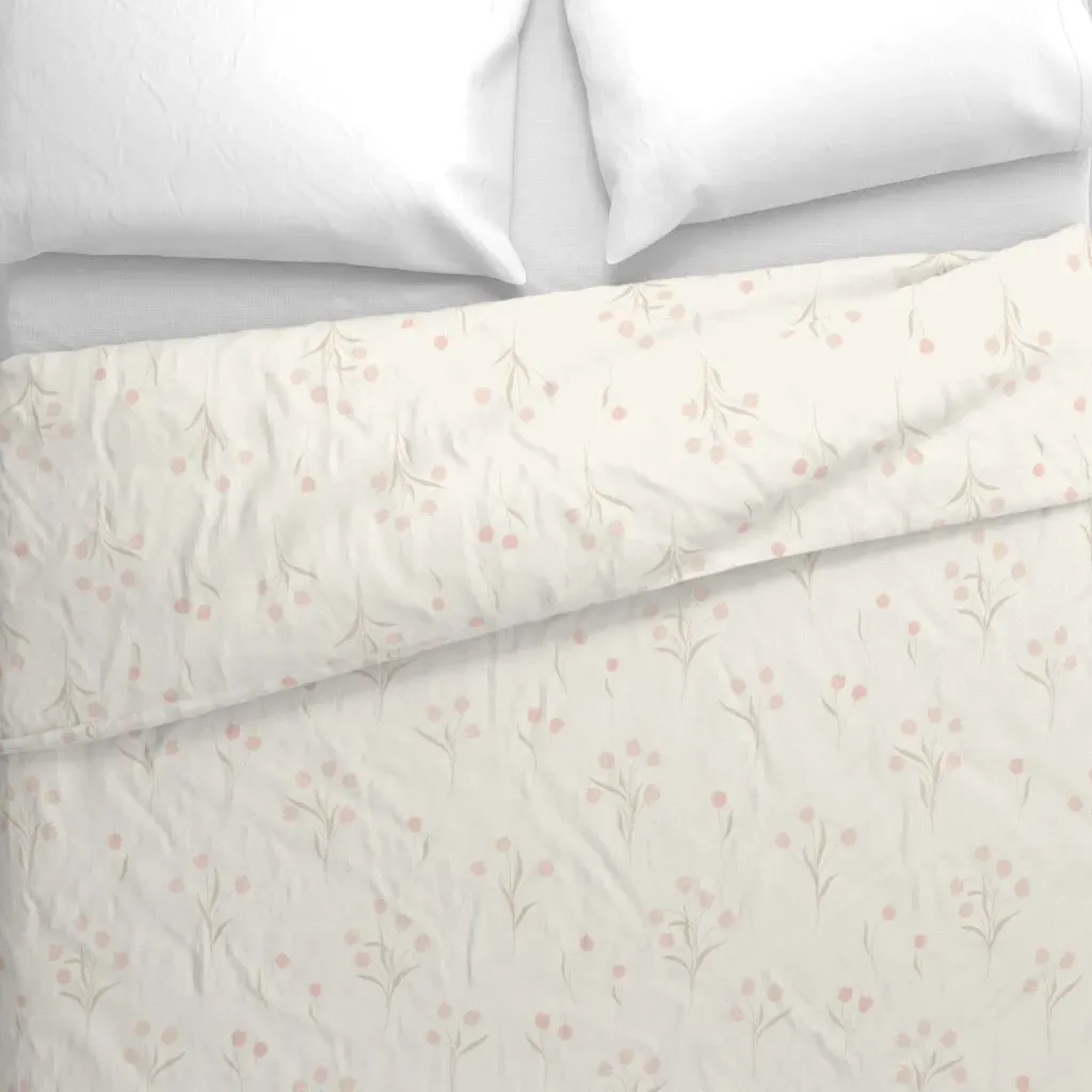 Tulip Stems Medium Duvet Cover - Pink alternate view