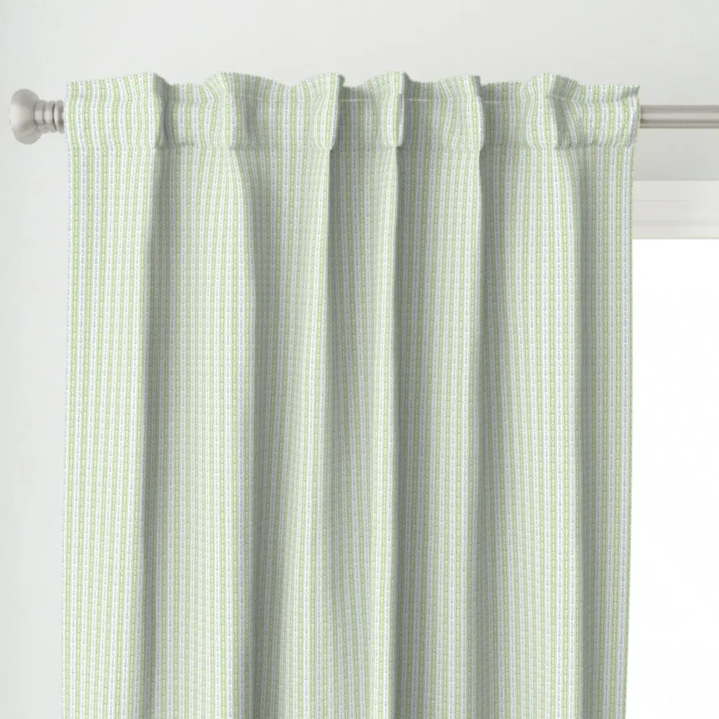 Tulip Ticking Stripe Curtain Panel - Sage Green alternate view