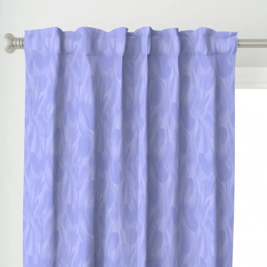 Tulips Curtain Panel - Lavender alternate view