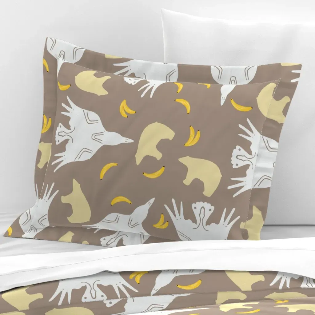 Tulukkaaraq II Standard Flanged Cushion Cover - White, Cotton Sateen product