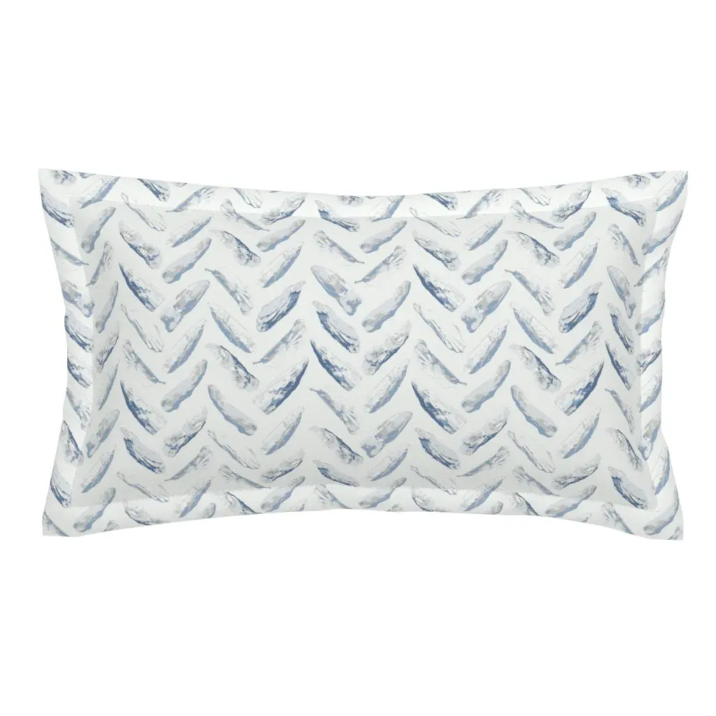 Tumbled Oyster Shell Herringbone King Pillow Sham - Light Blue product